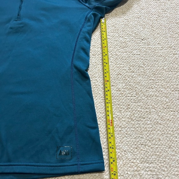 REI Teal Thermal Long Sleeve Workout Top size Medium Polartec. 1/4 zip. - Picture 11 of 11